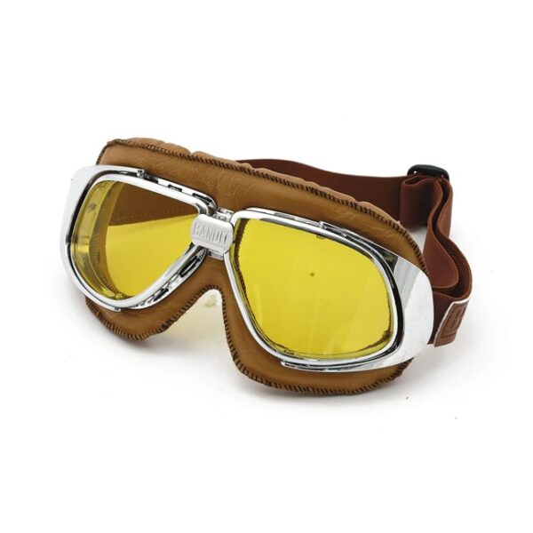 bandit-bril-geel-glas Bandit classic goggles, helder glas brown