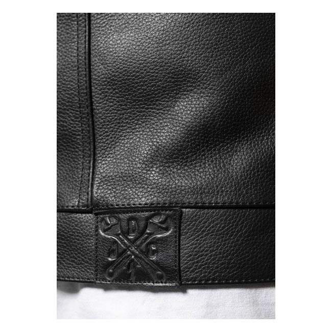 Motorcycle Storehouse B.V. JOHN DOE MC OUTLAW LEATHER VEST BLACK