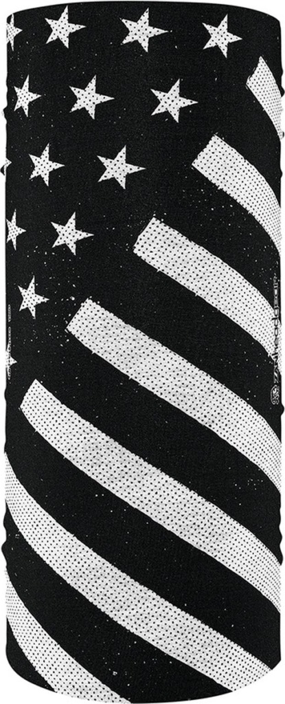 zan-motley-tube-polyester-BW-USA-flag Zan motley tube B&W USA flag